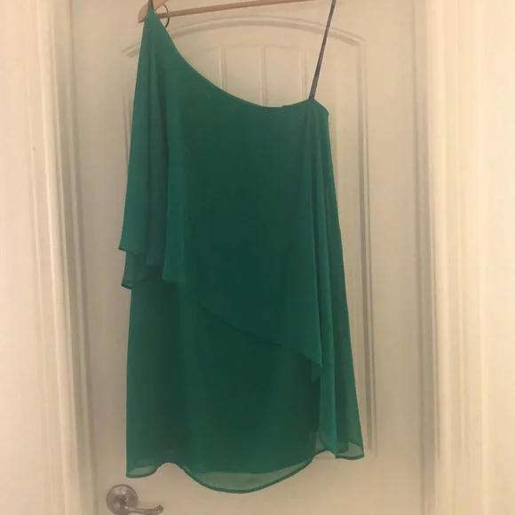 green floaty dress Lilla Cavallo | Lime Green Floral Embroidered Puff Sleeve Mini Dress main image 1